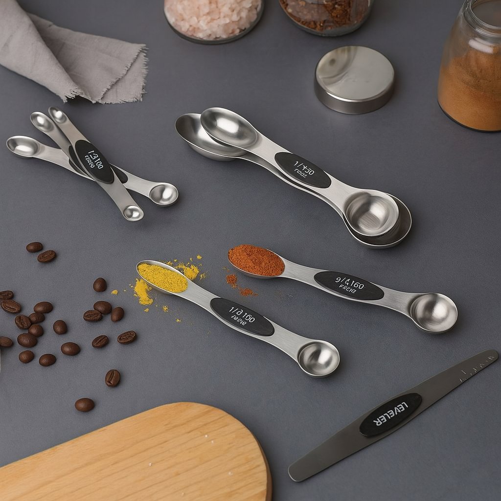 Magnetic measuring spoon set