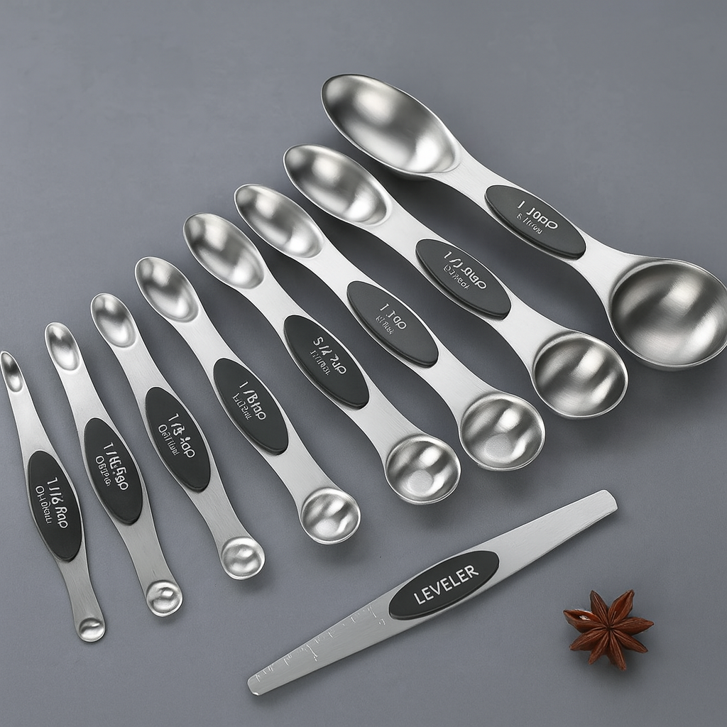 Magnetic measuring spoon set