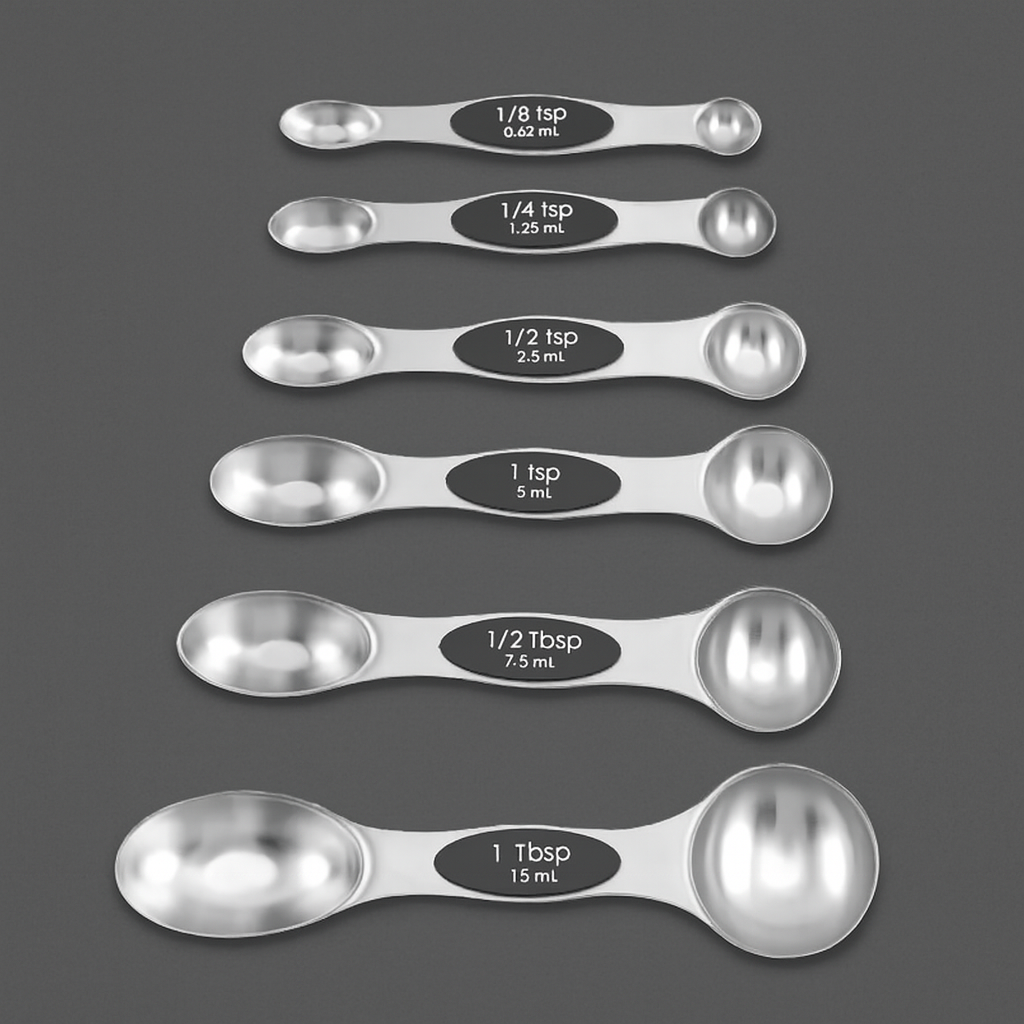 Magnetic measuring spoon set